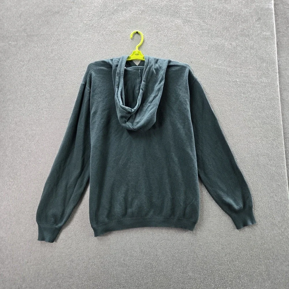 Linksoul Men Sweater XL Green Cashmere Blend Thermal Drawstring‎ Long Sleeve